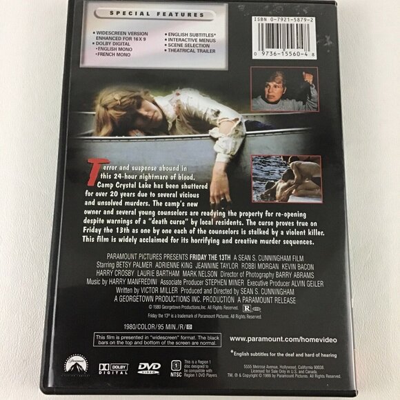Friday The 13th Movie Bundle 2 DVDs Original Part V A New Beginning Jason - Picture 4 of 7